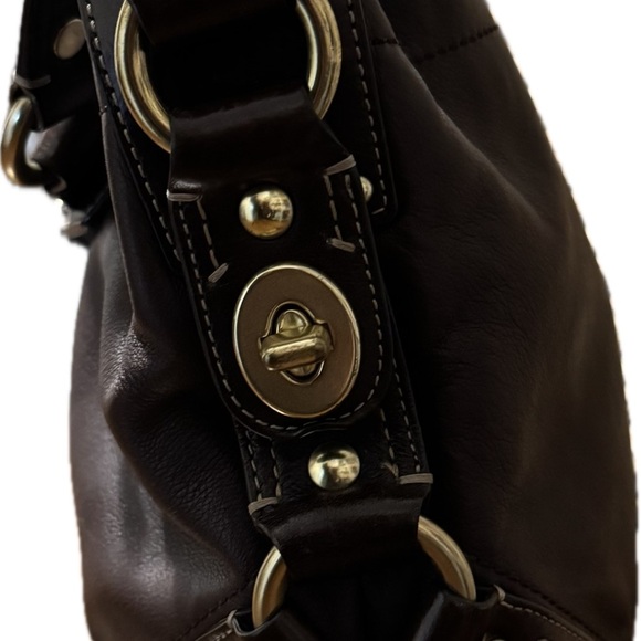 Coach Brown Napa Leather Carly Bag - Picture 5 of 11